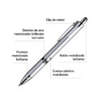 Bolígrafo Metalizado Cuarzo Plata - Imagen 2
