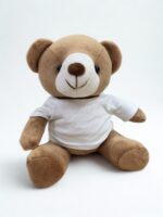 Osito de Peluche Mediano Marrón con Camiseta Blanca