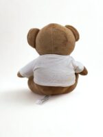 Osito de Peluche Mediano Marrón con Camiseta Blanca - Imagen 2