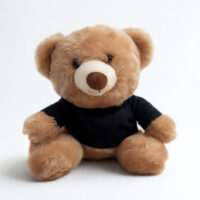 Osito de Peluche Grande Marrón con Camiseta Negra