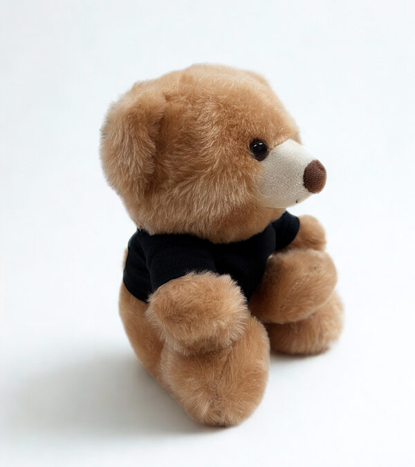 Osito de Peluche Grande Marrón con Camiseta Negra - Imagen 2